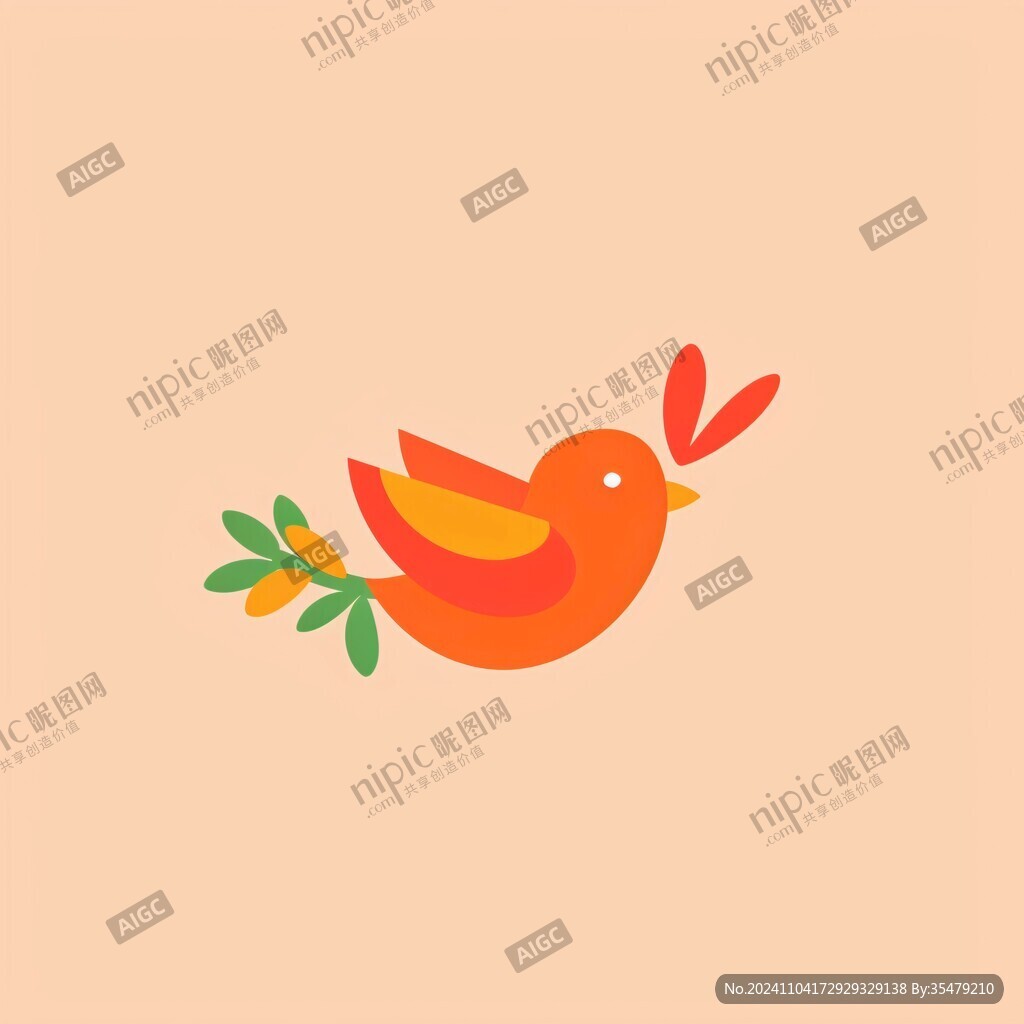 粉紅色鳥類logo