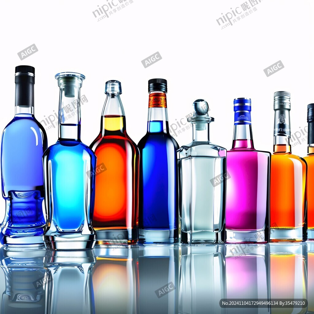洋酒酒瓶夜場(chǎng)素材