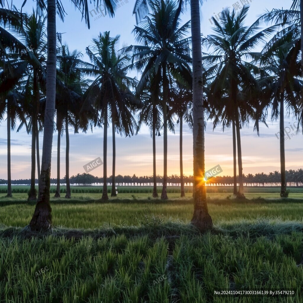椰林夕陽