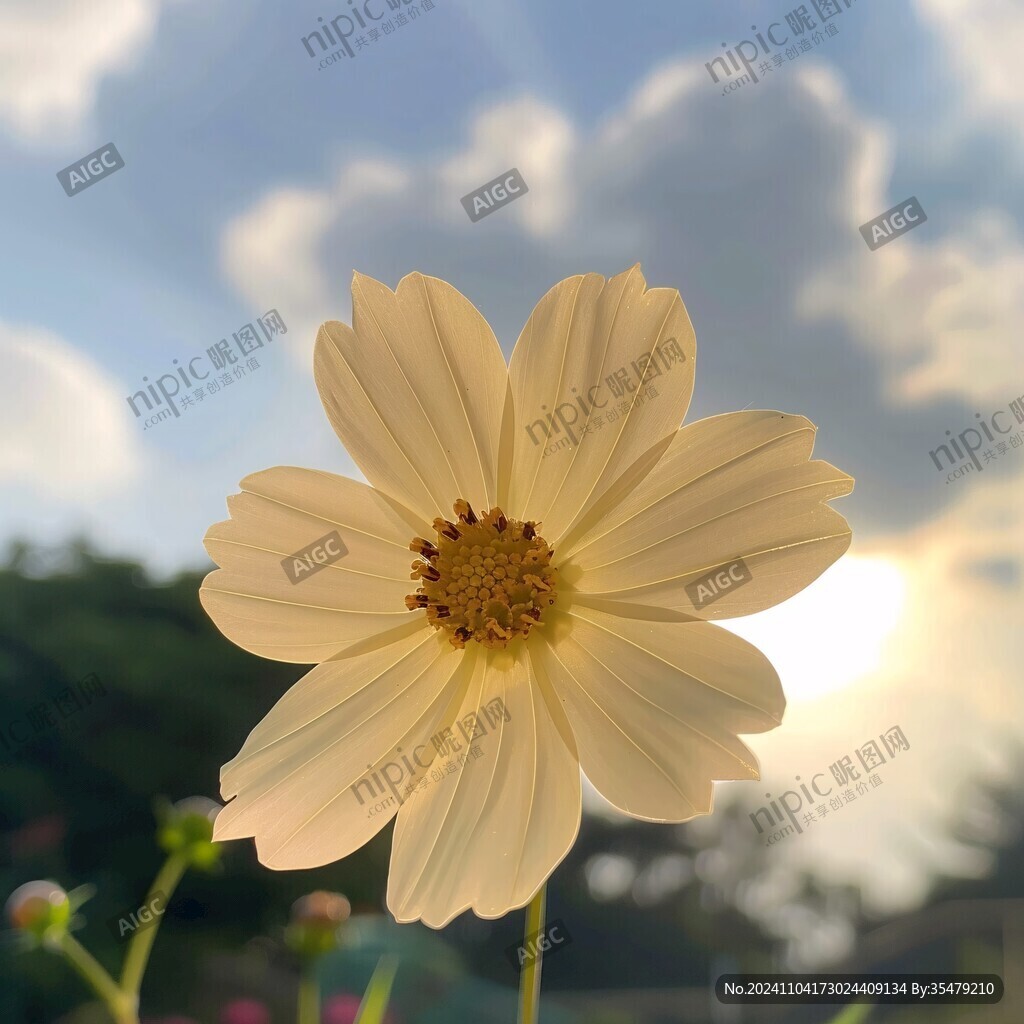 逆光花兒