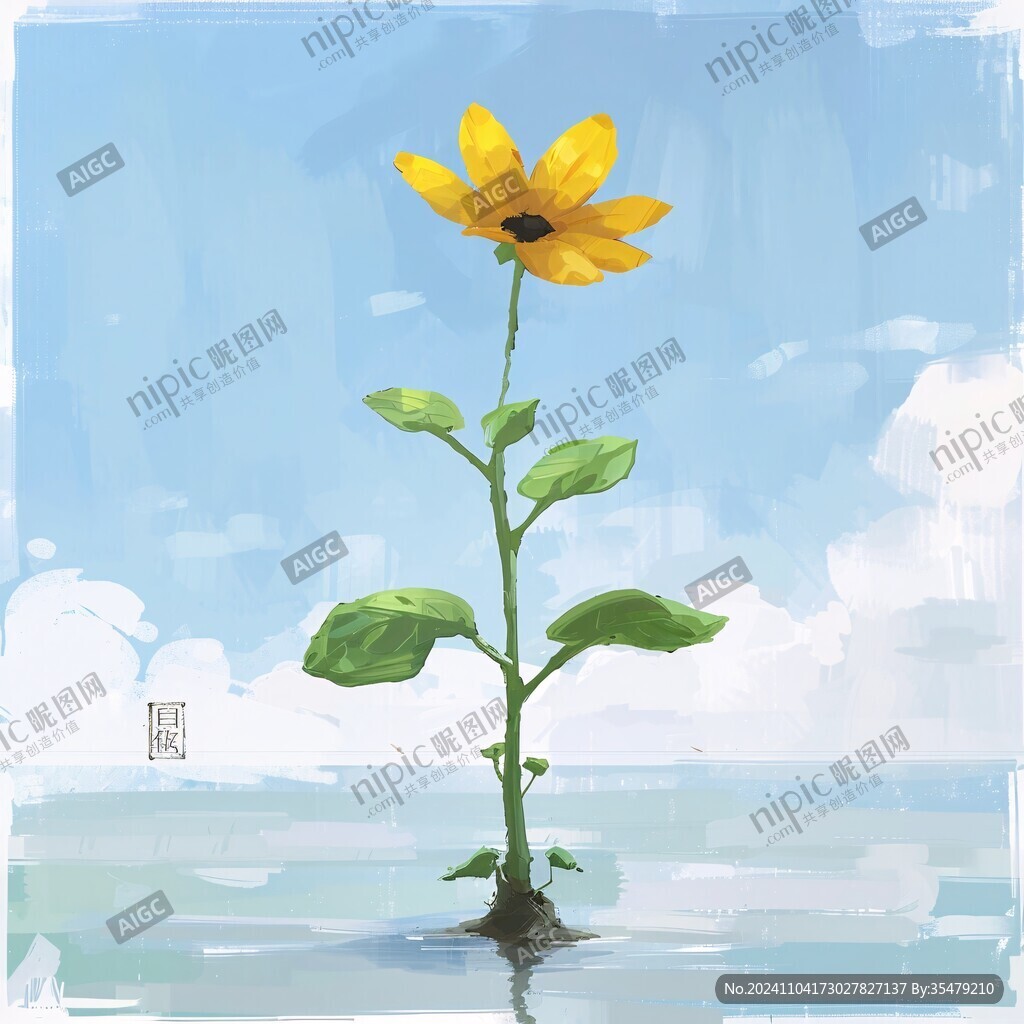 插畫葵花