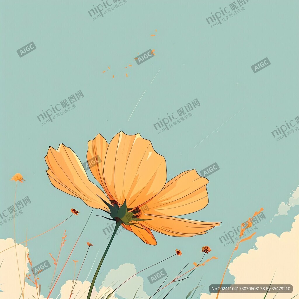 格桑花插畫