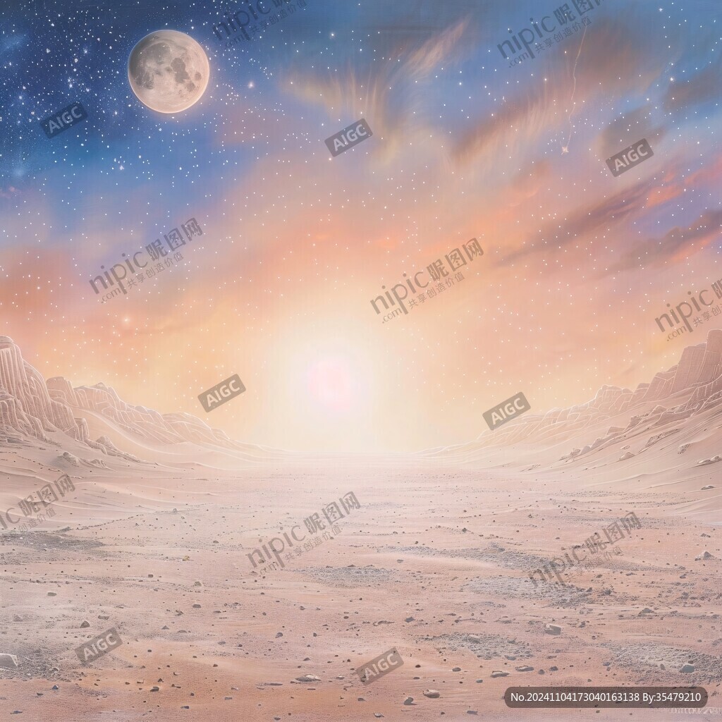 外星球幻想場景插畫