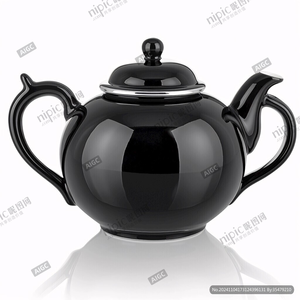 黑漆茶壺