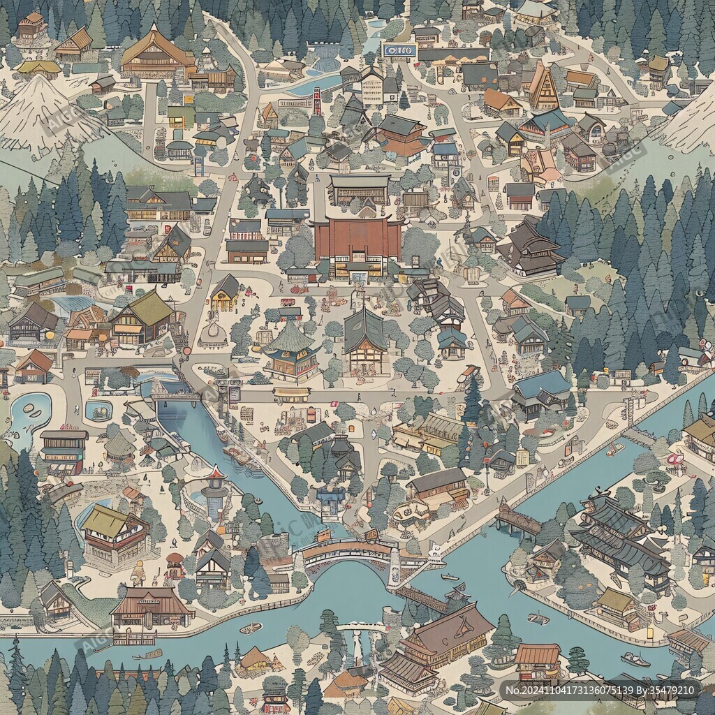 金陵小鎮(zhèn)插畫
