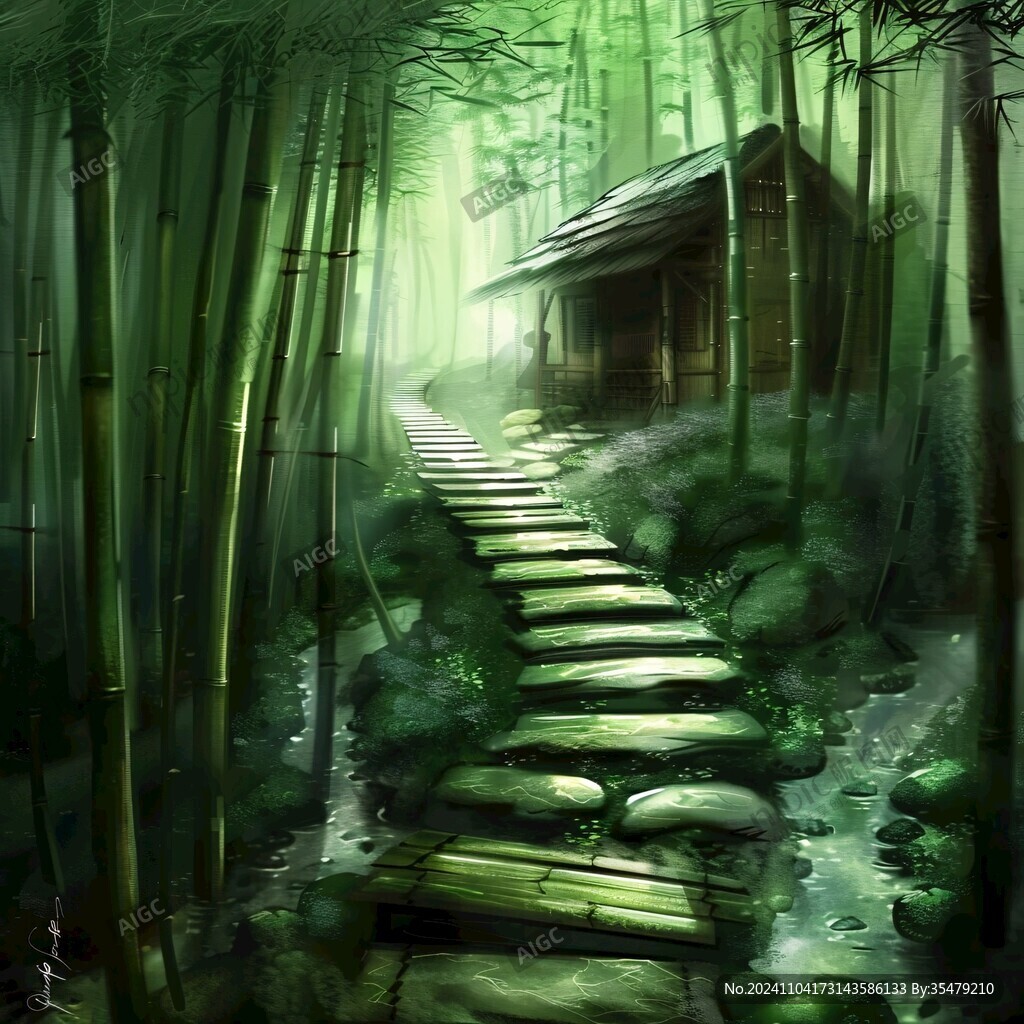 竹林意境圖