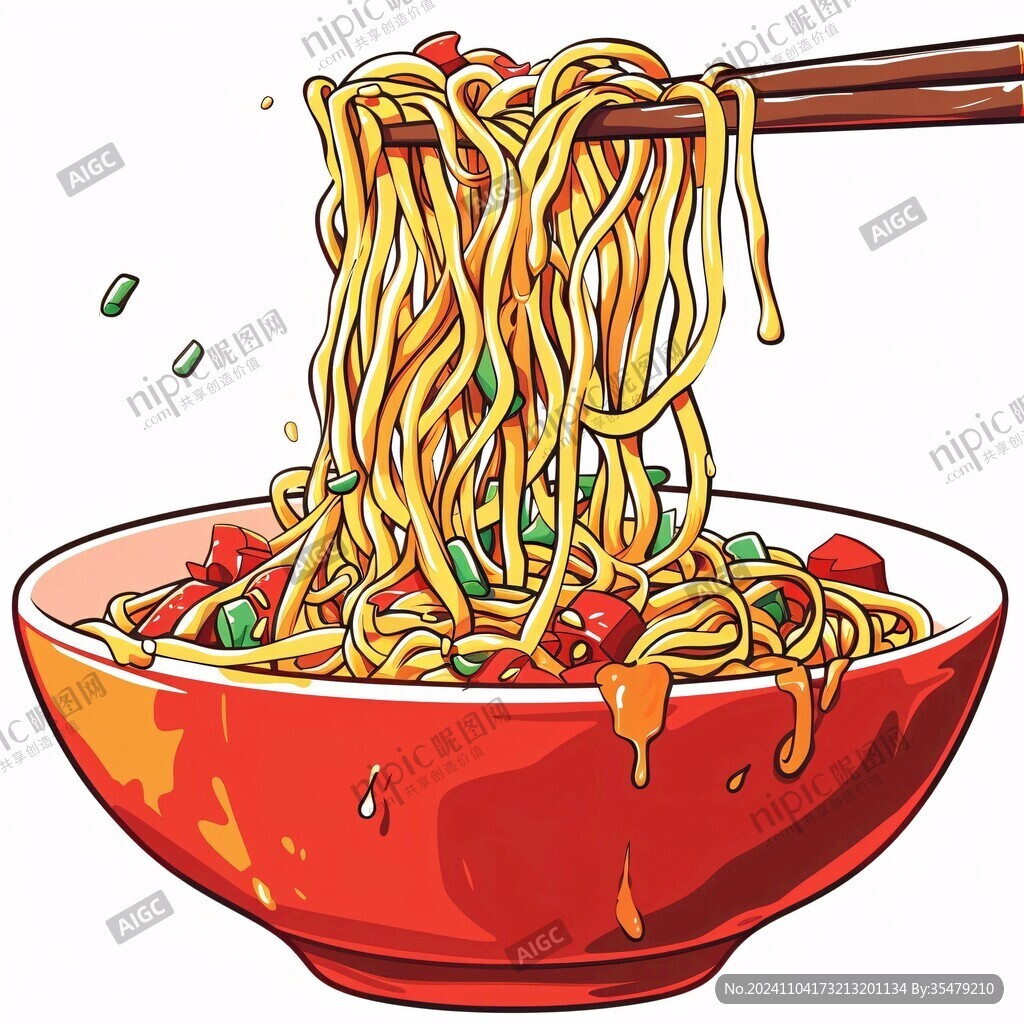 熱干面插畫