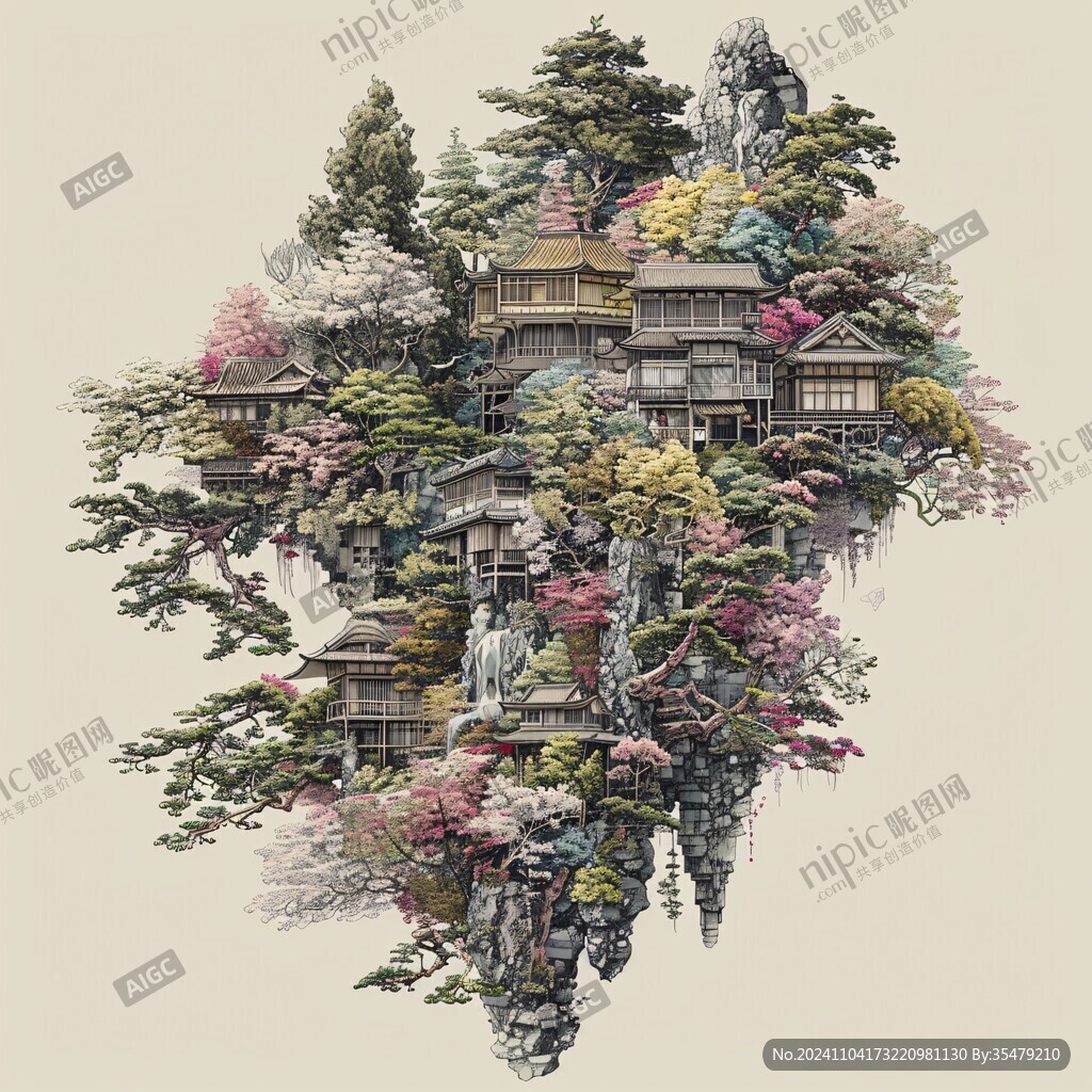花鳥庭園山水