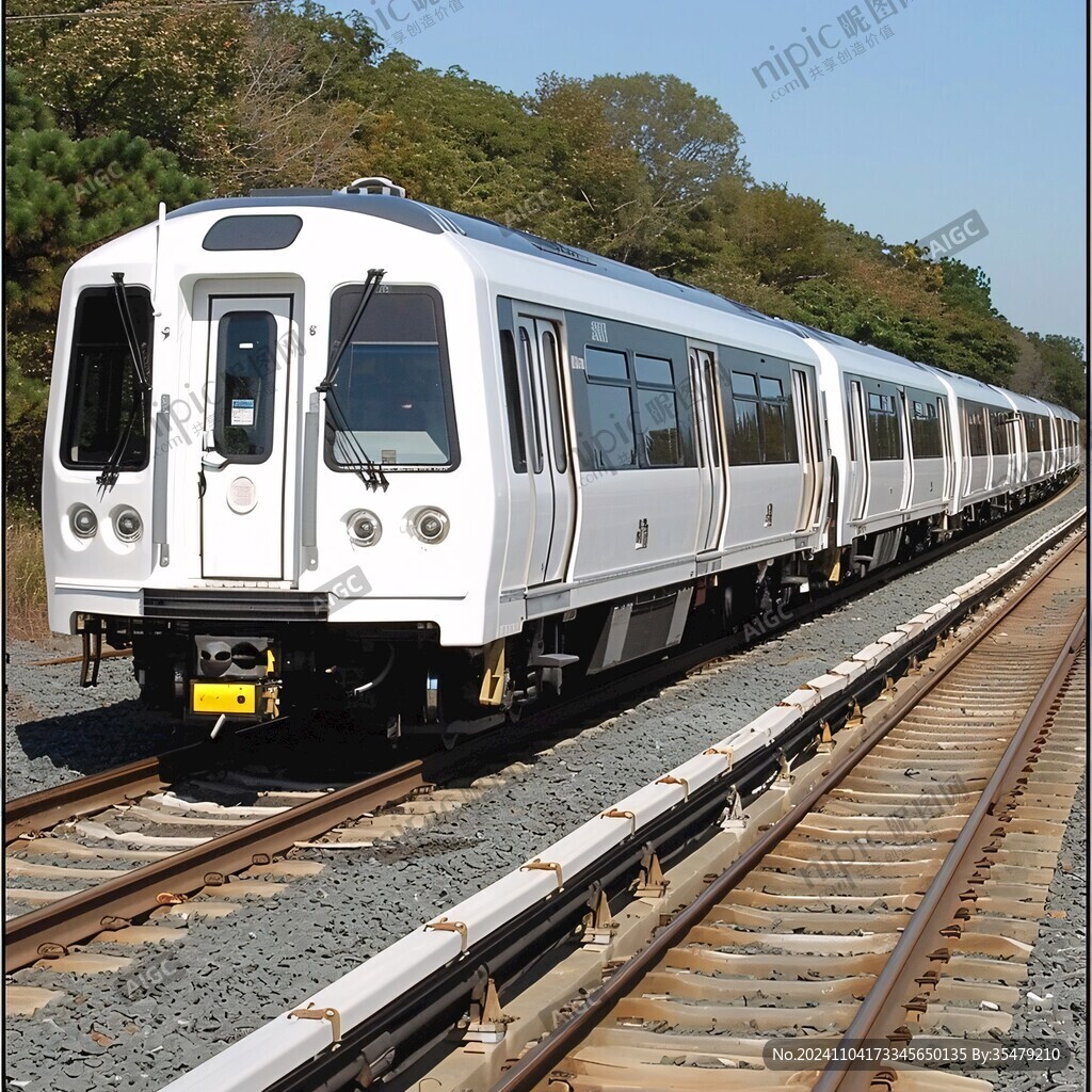 白色地鐵列車(chē)