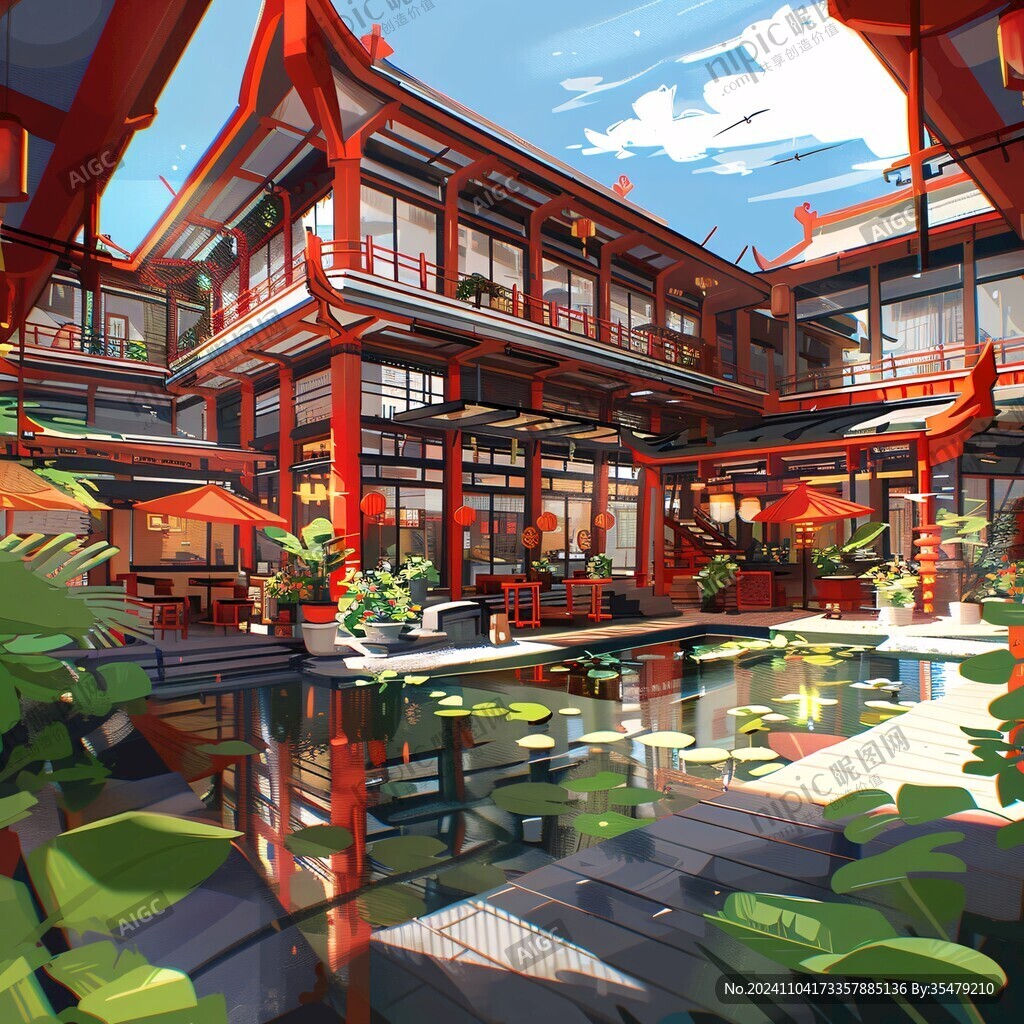 古風國潮風建筑