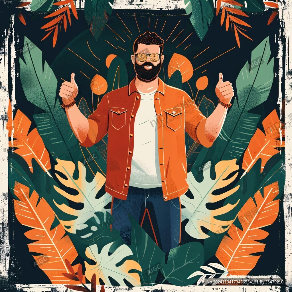 正面人物插畫