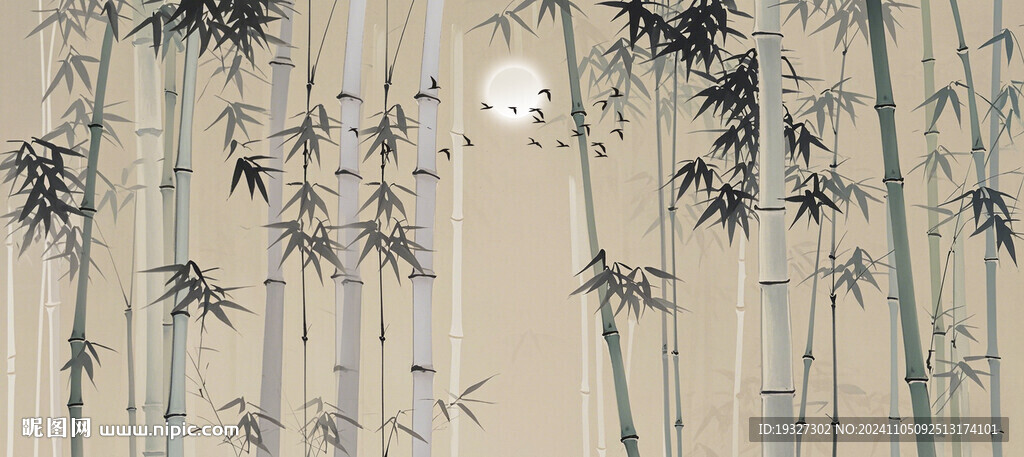 意境水墨竹子