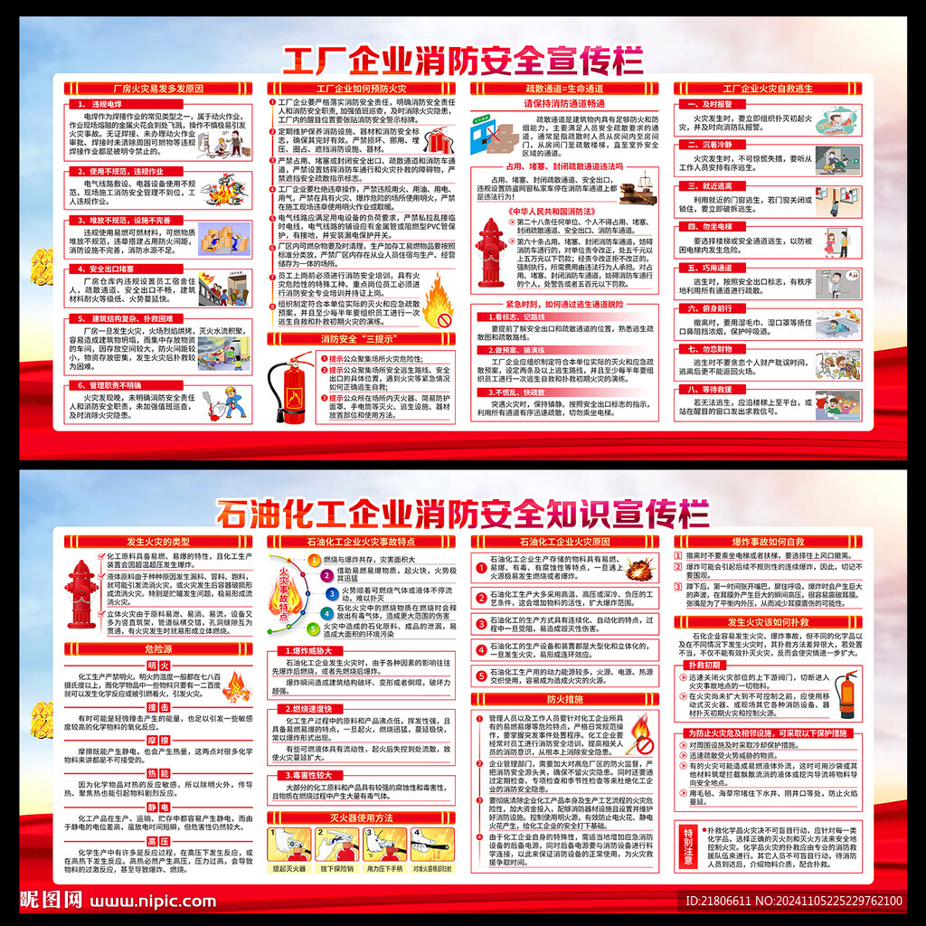 工廠企業(yè)消防展板