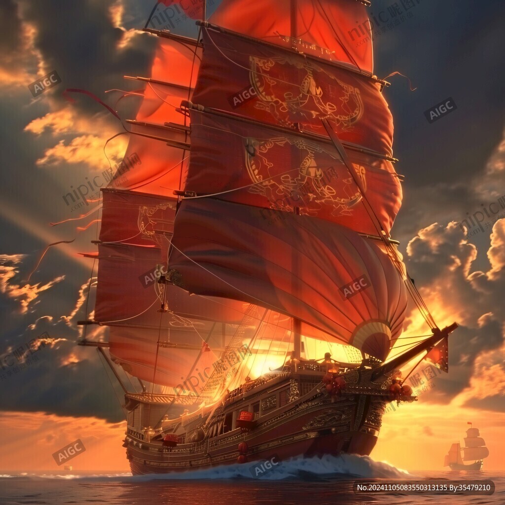 揚帆起航紅色
