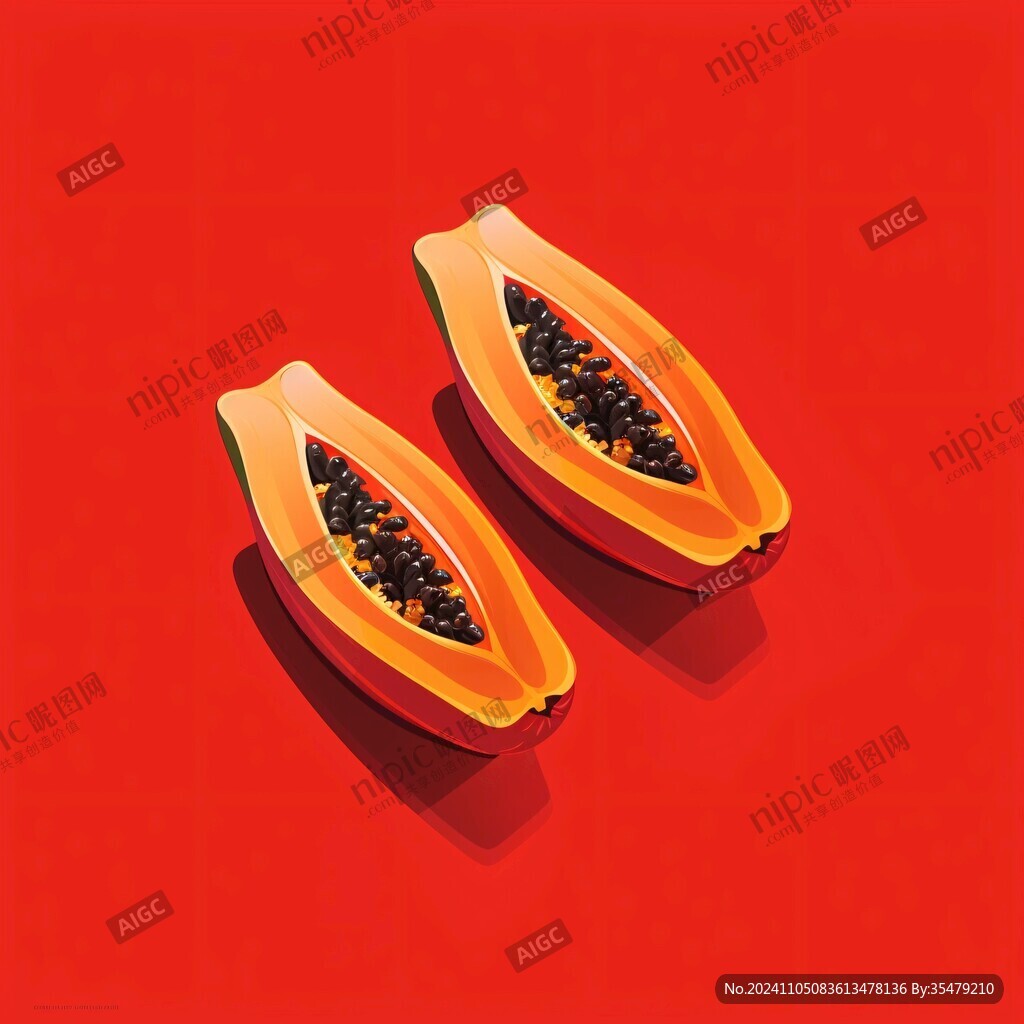 創(chuàng)意木瓜插畫
