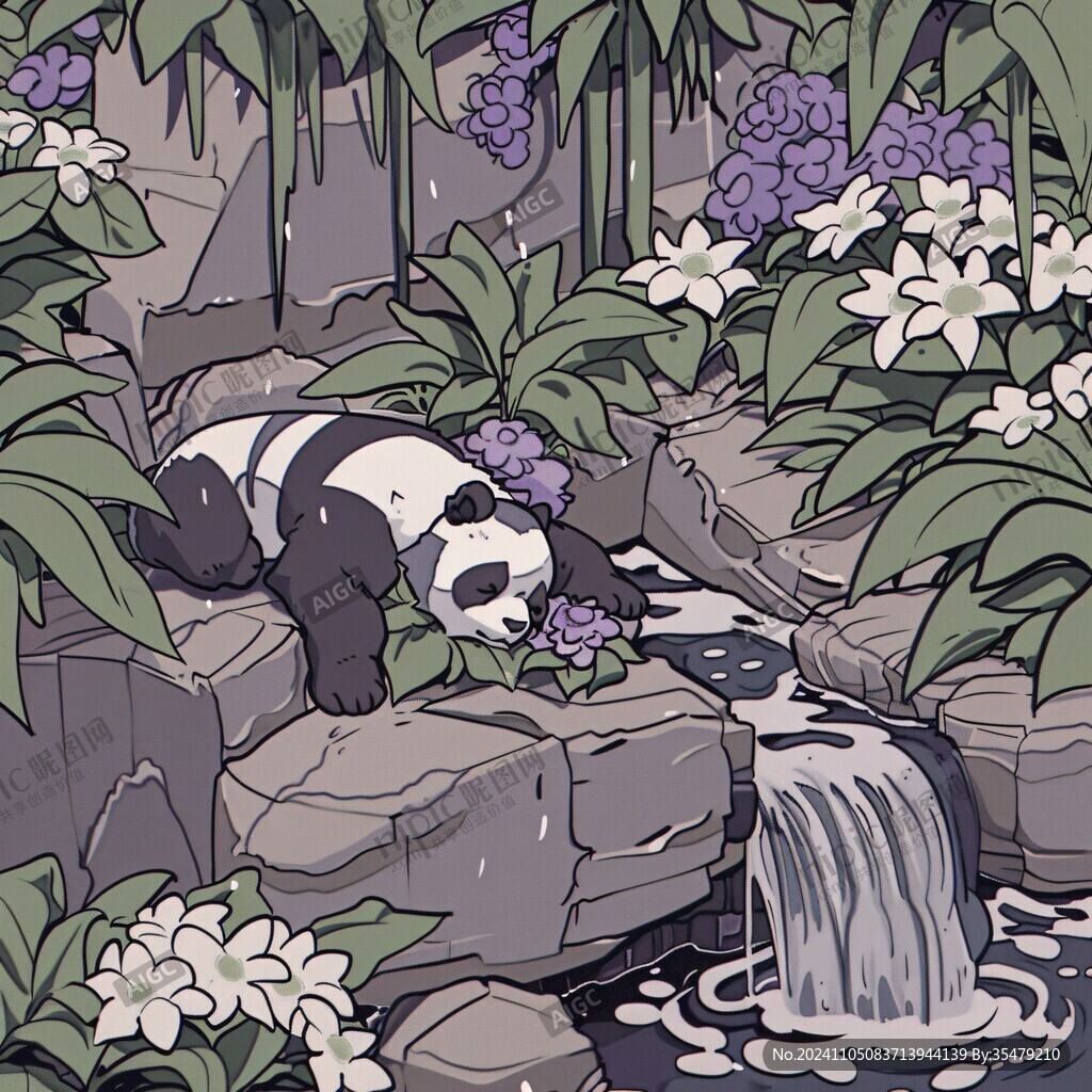 大熊貓基地插畫