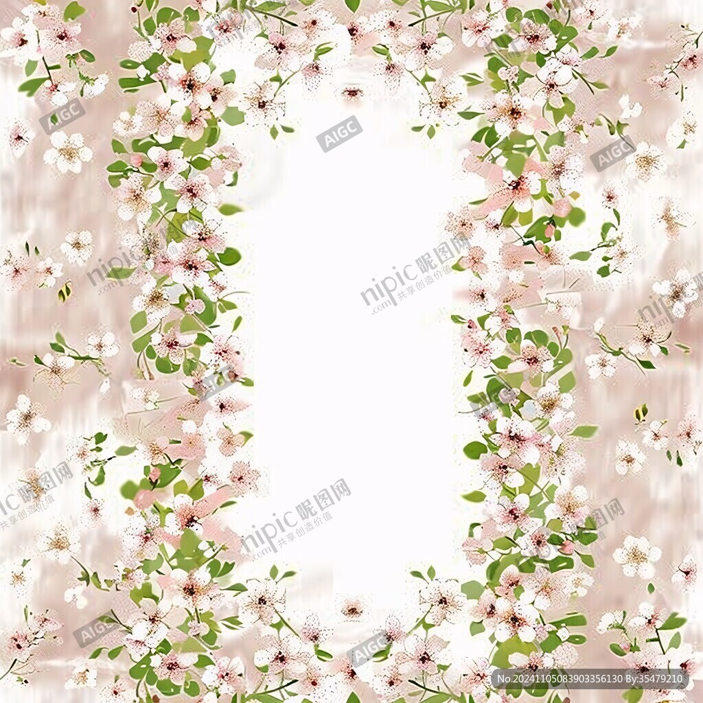 粉色花朵邊框