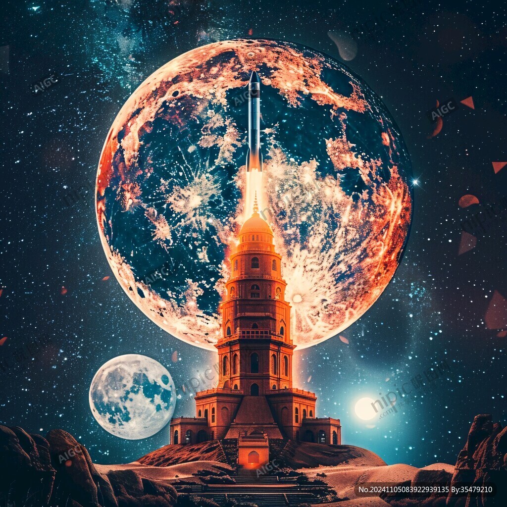 來(lái)星塔插畫(huà)