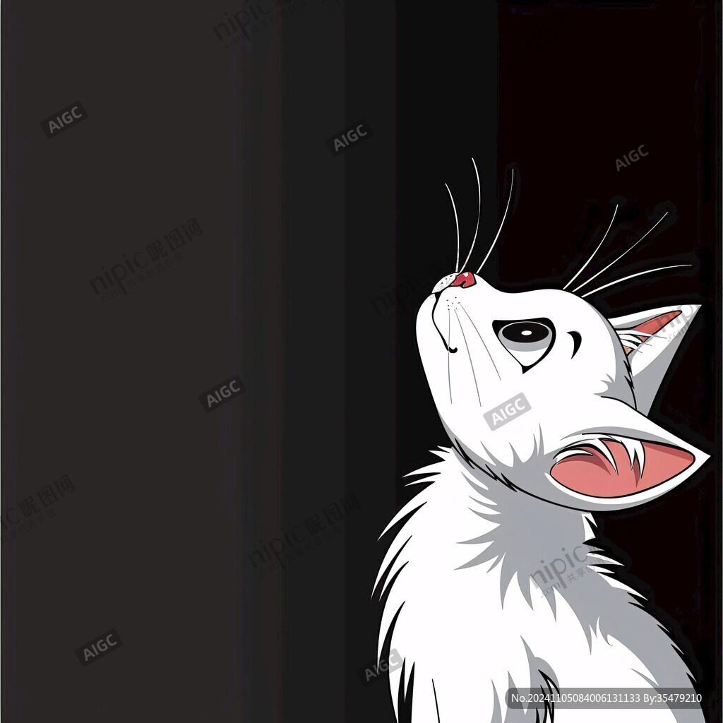 卡通小貓動物海報掛畫
