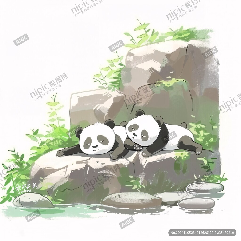 大熊貓基地插畫