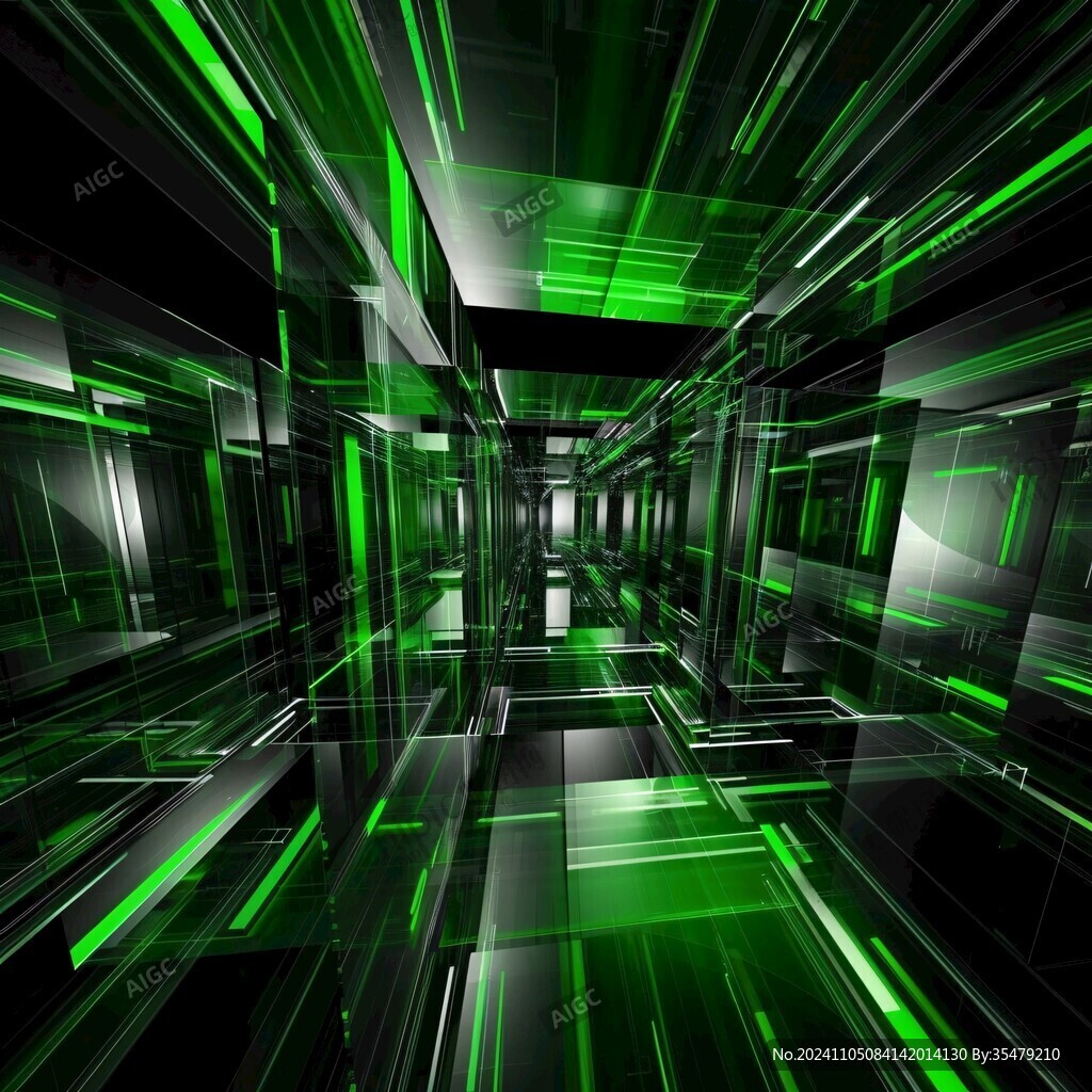 綠色炫酷3d背景