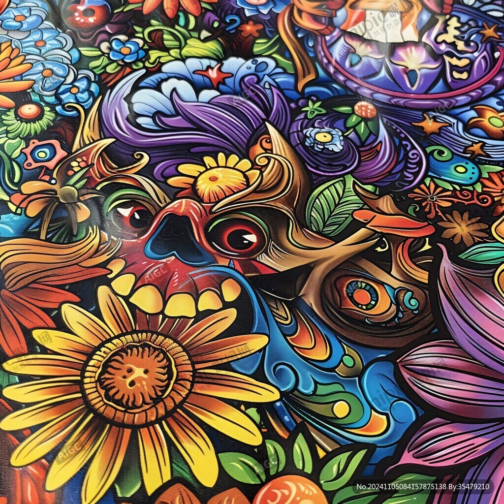 手繪創意百花壁紙