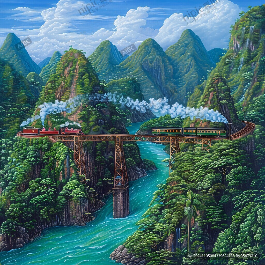 溪洛渡電站插畫