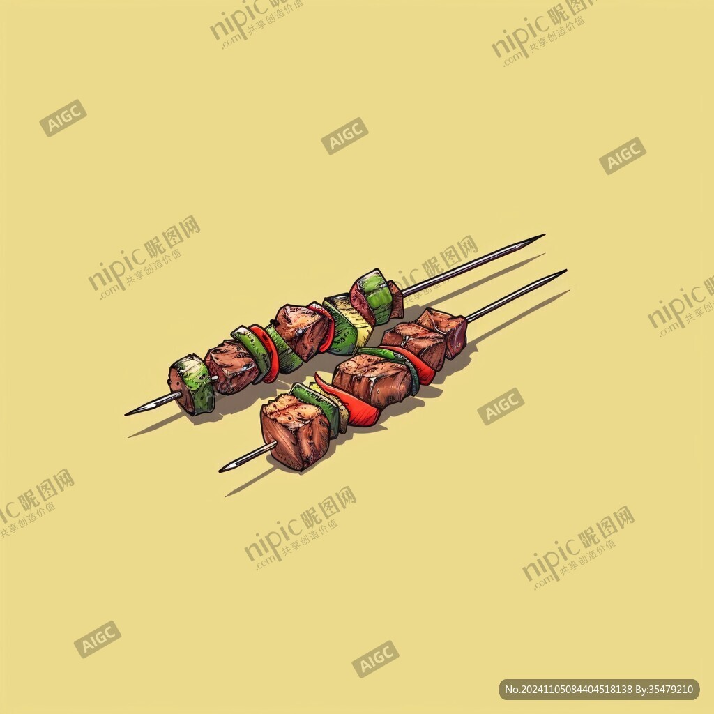 手繪烤串擼串