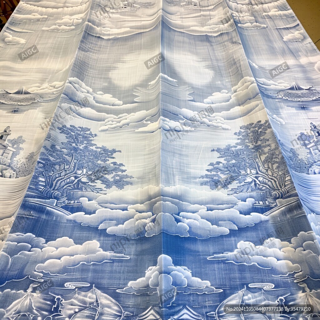山水窗簾