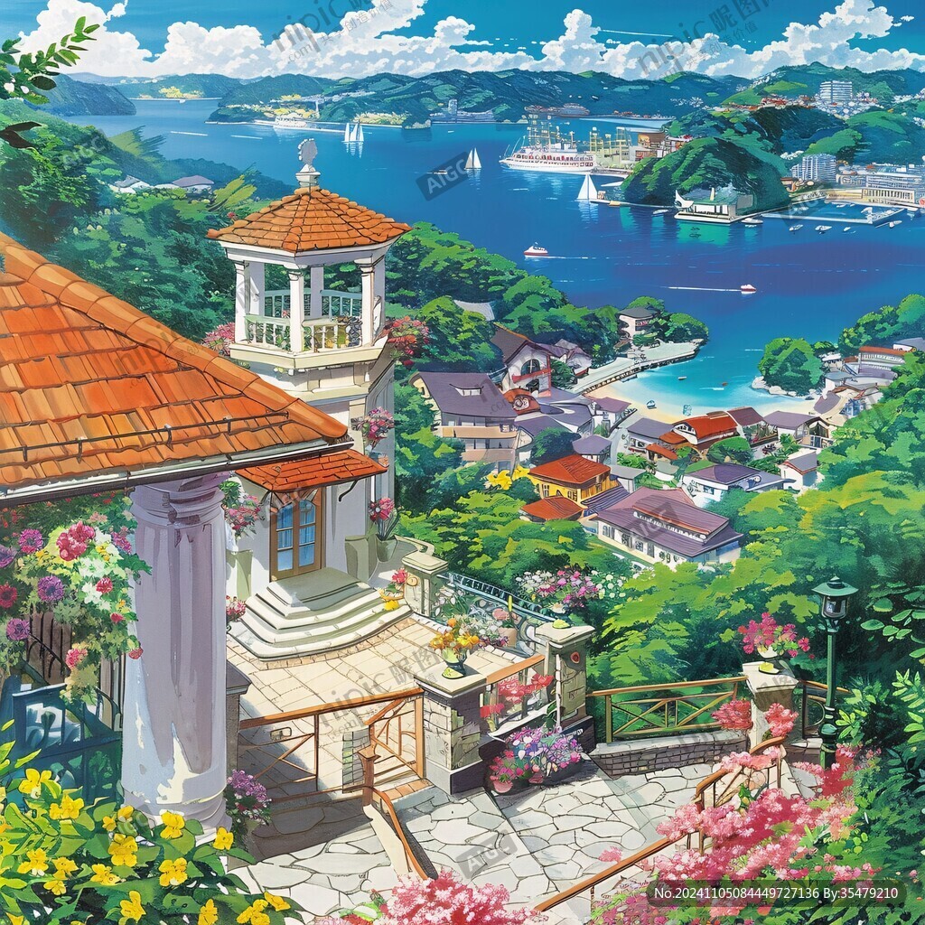 菽莊花園插畫