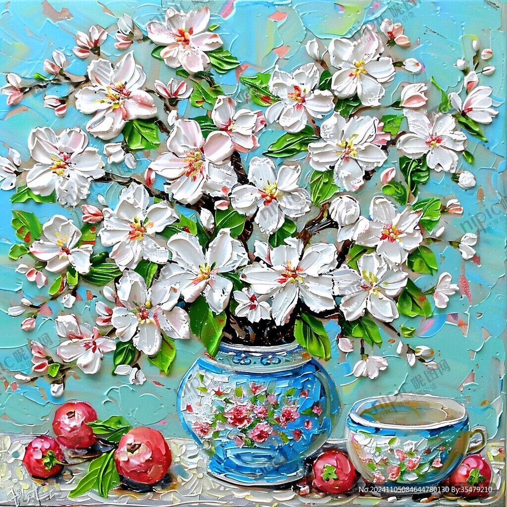 油畫花卉陶瓷印花