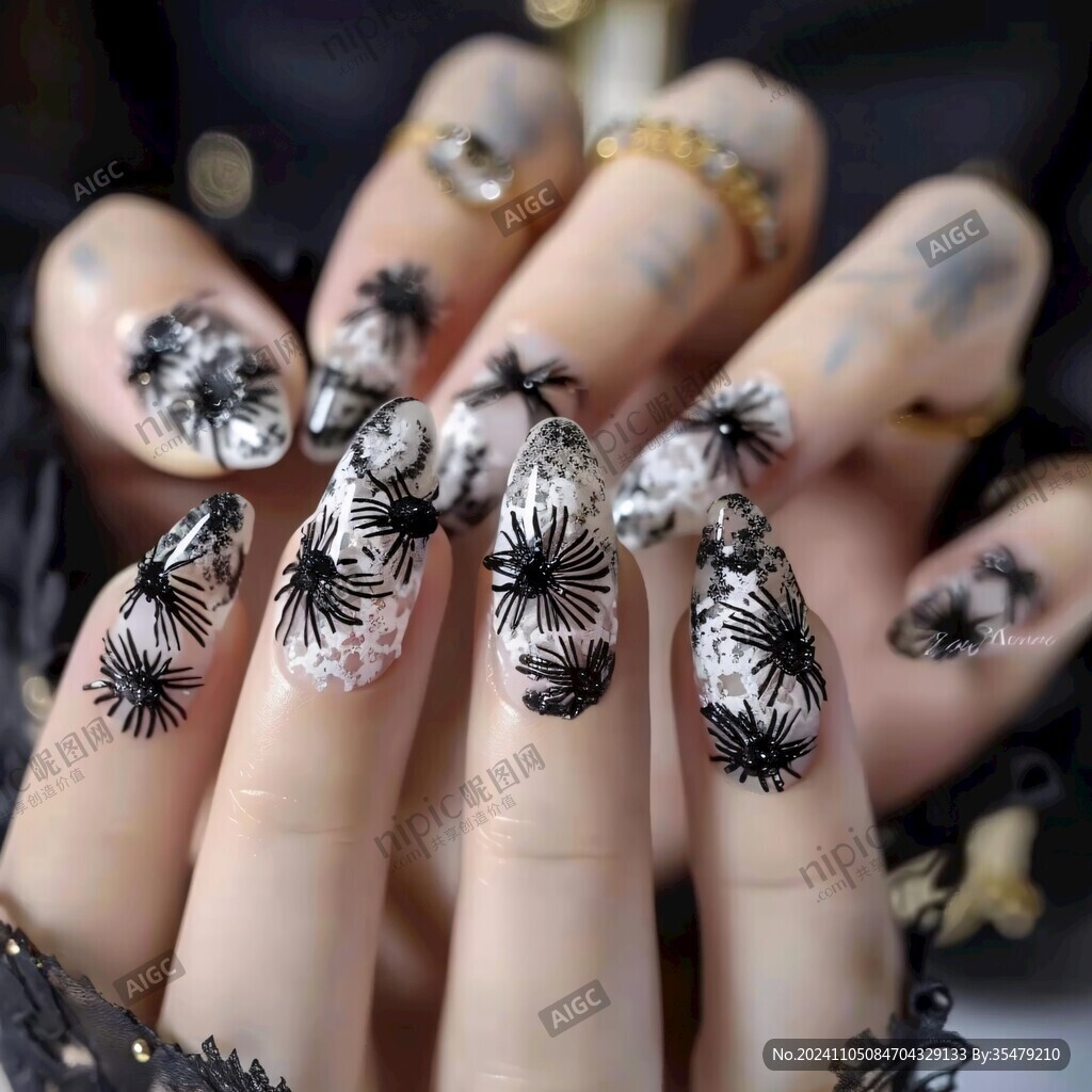 美甲花紋樣品