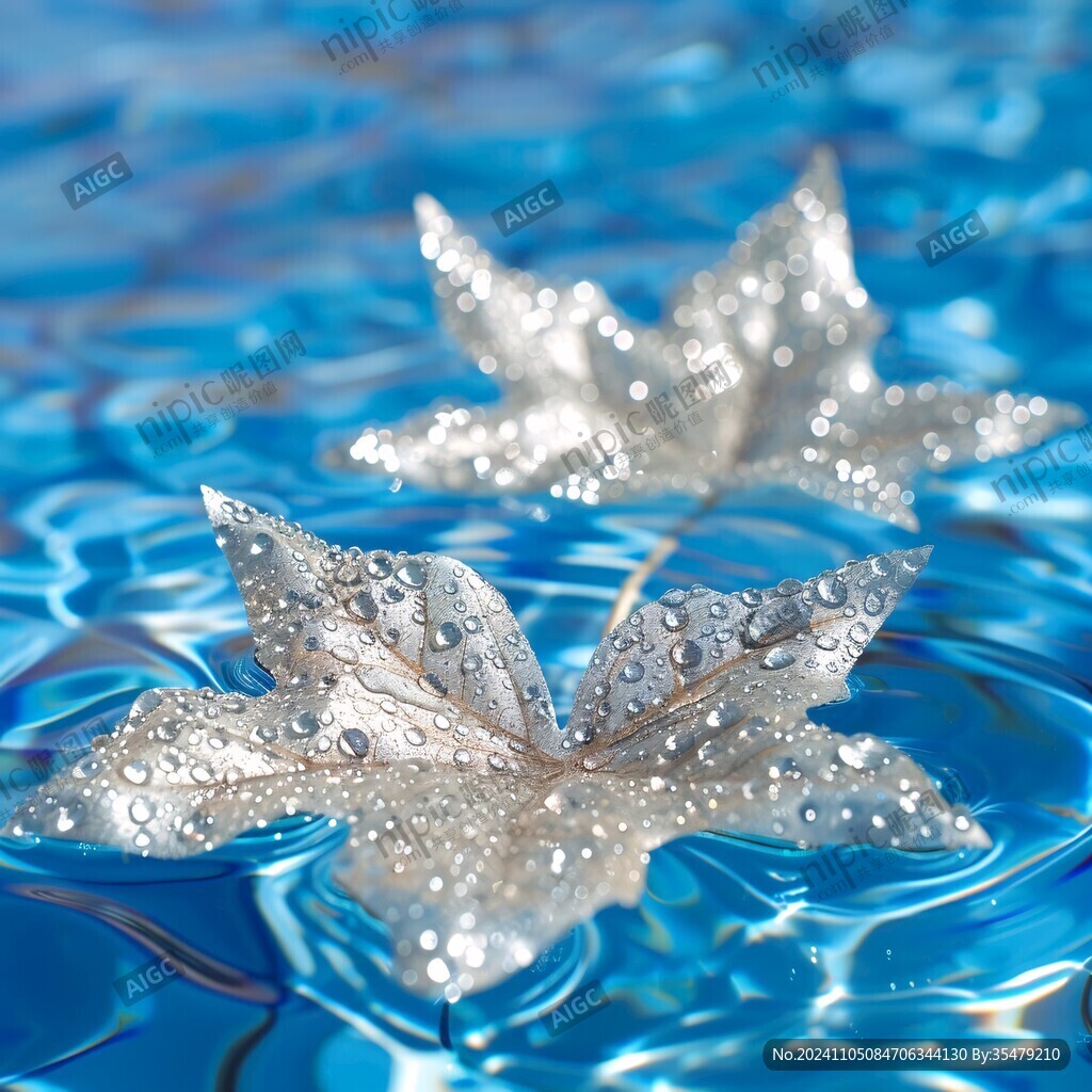 水里的楓葉