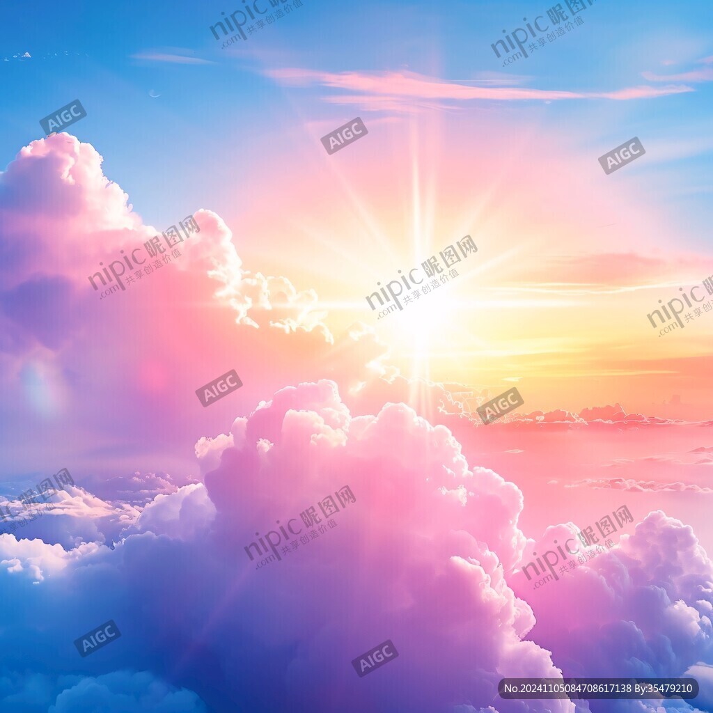 陽光云海景色