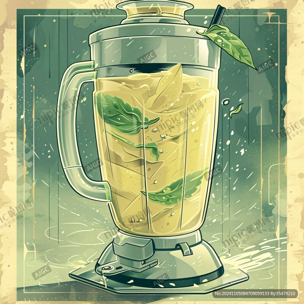 冰飲插畫