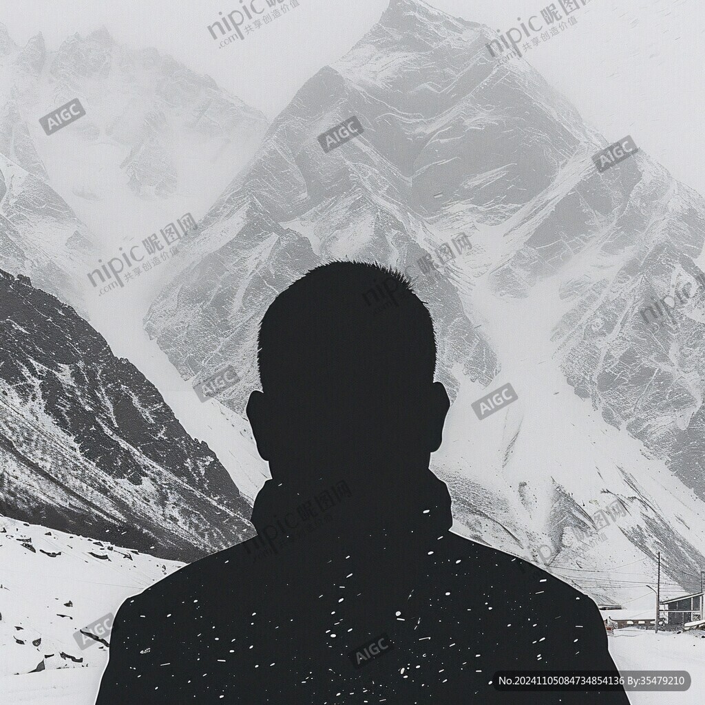 一個人看雪山