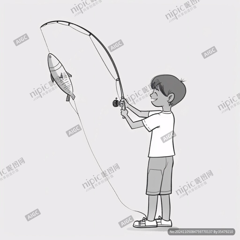 釣魚線描