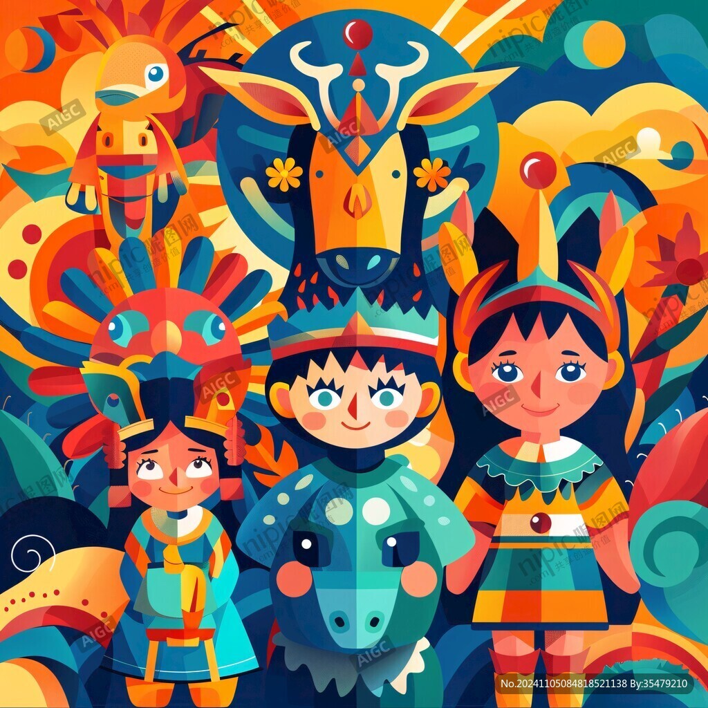 歐風兒童插畫