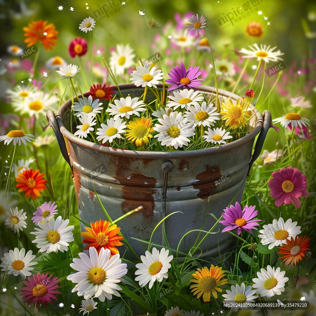 水缸中的花朵