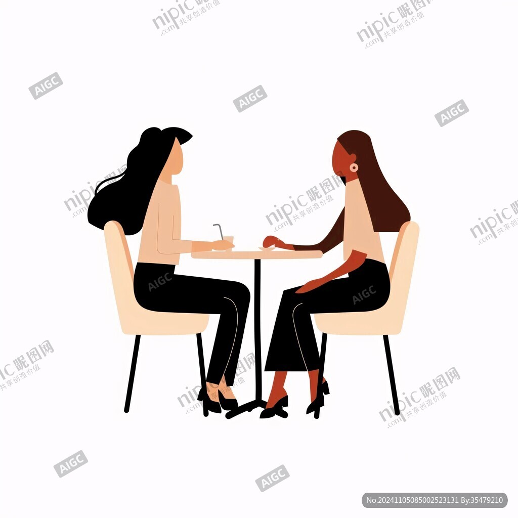 兩個女人坐著