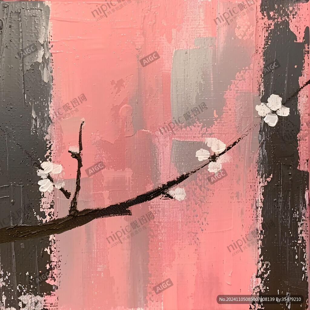 櫻花抽象畫