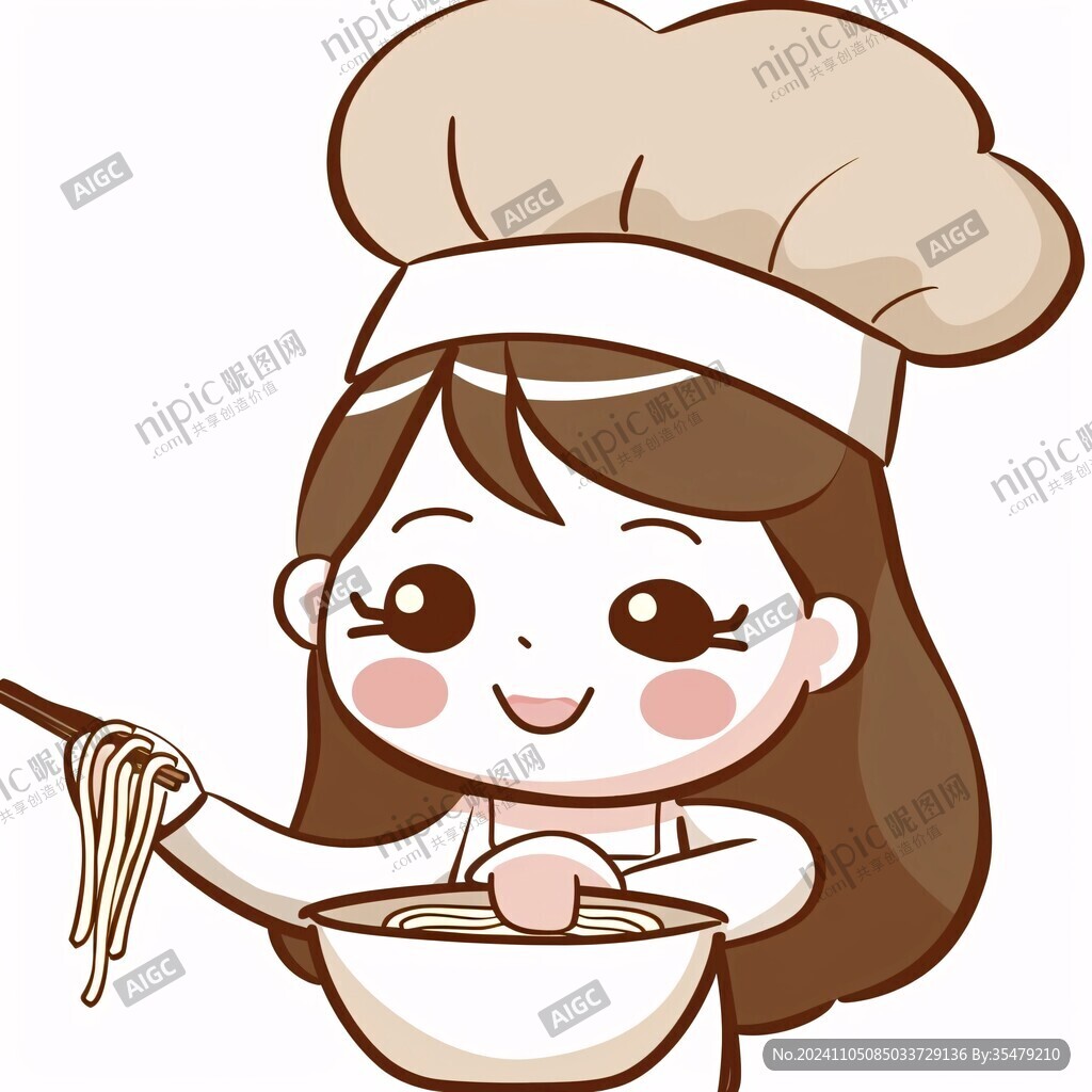 卡通女孩賣面