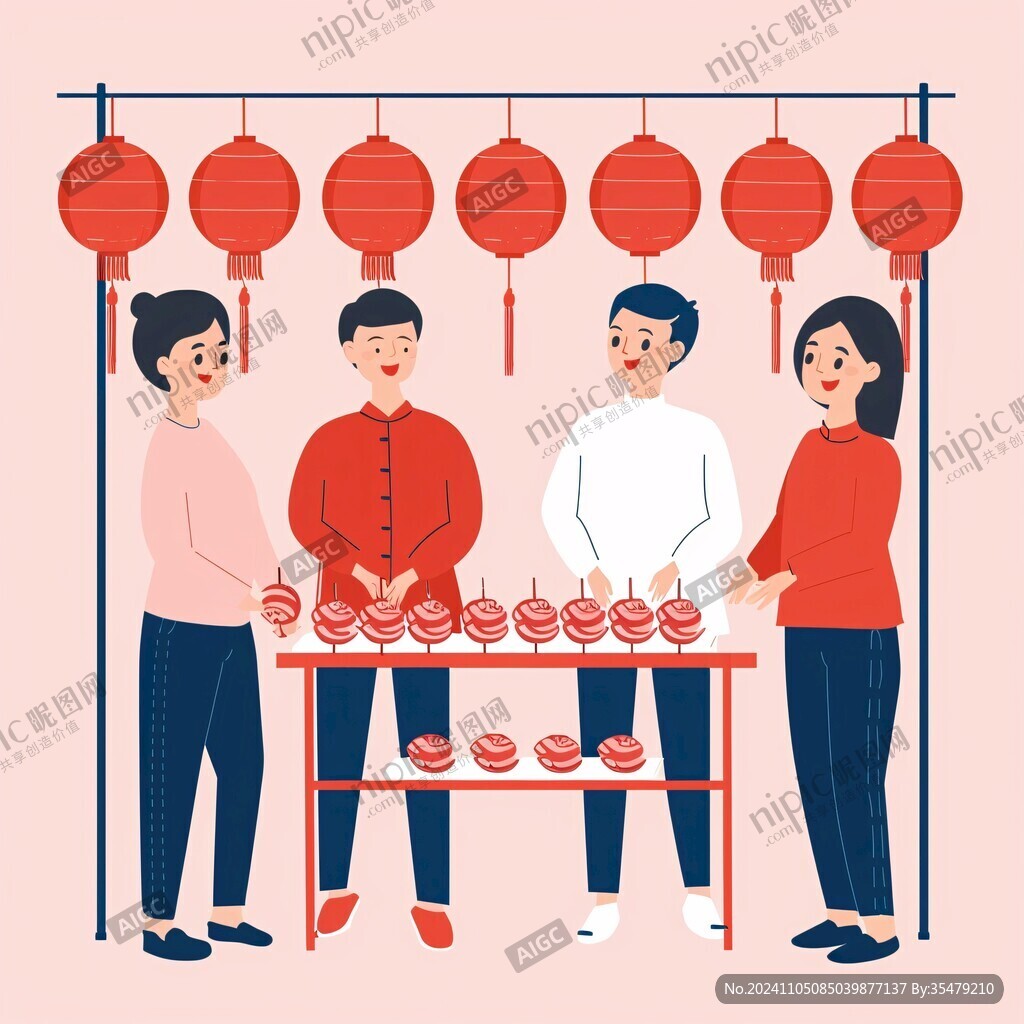 一家人春節團圓虎年