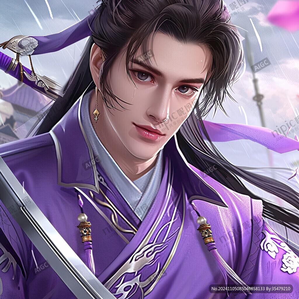原創手繪古裝美男
