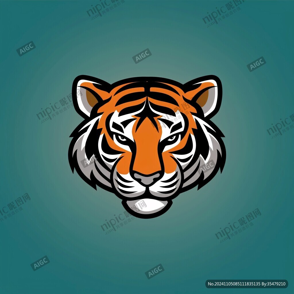 老虎主題logo