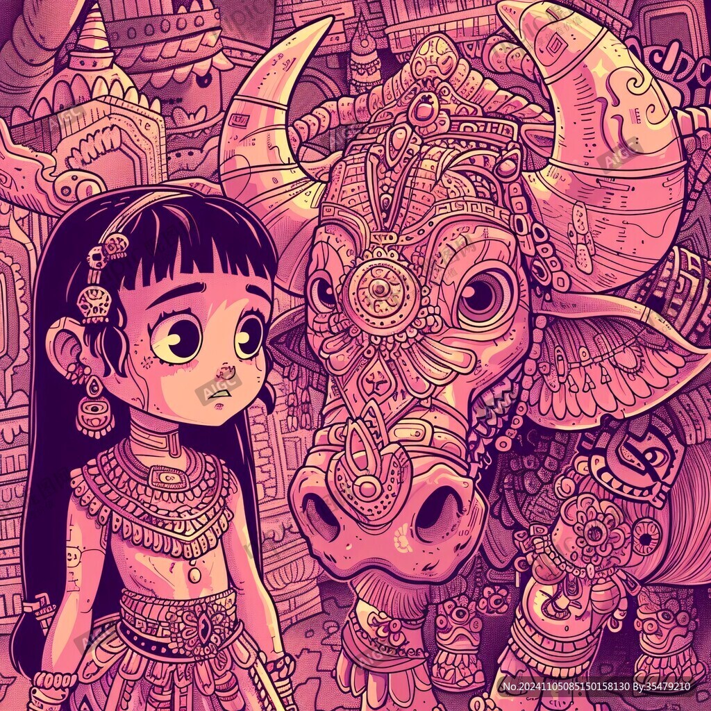 q版佤族插畫