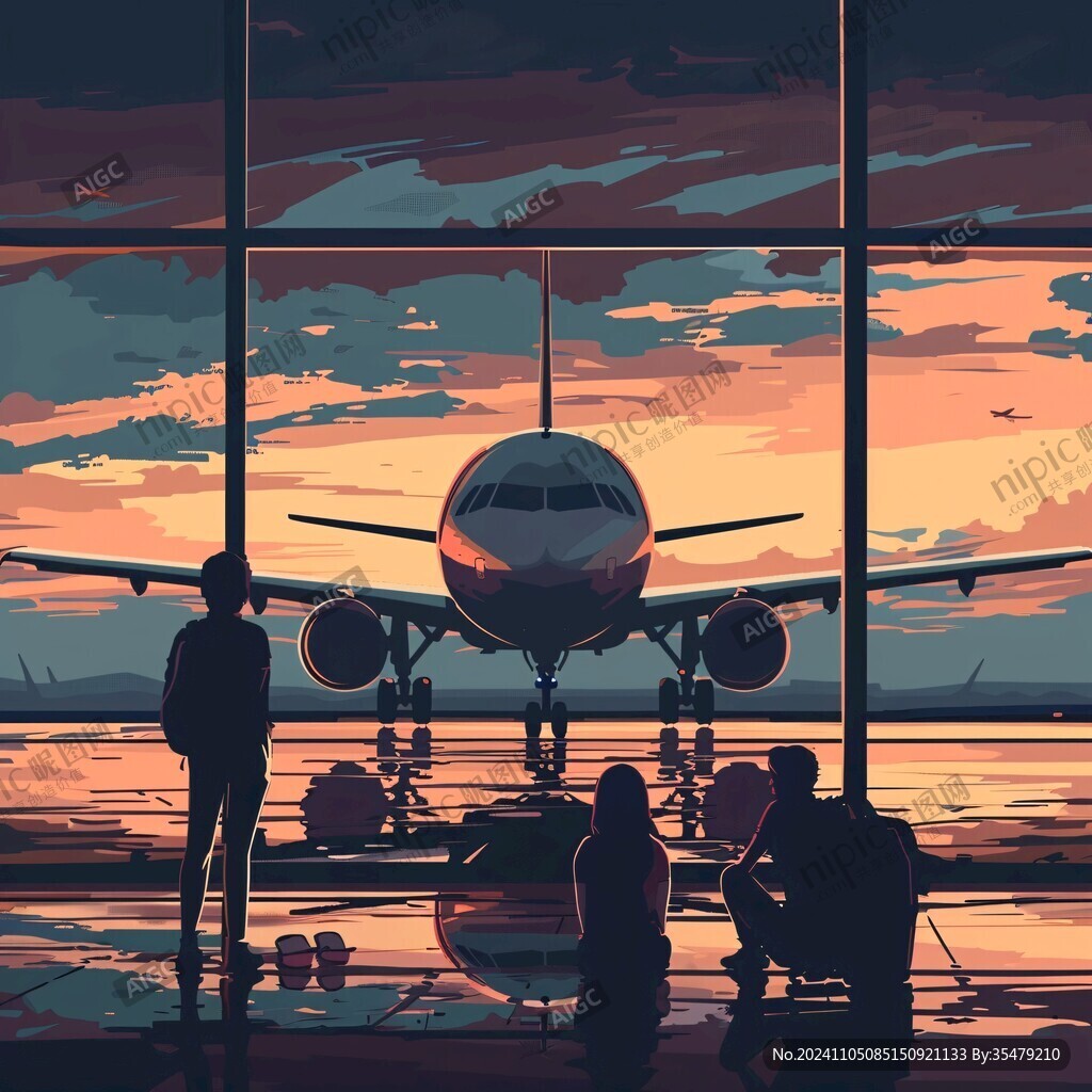 等飛機的人