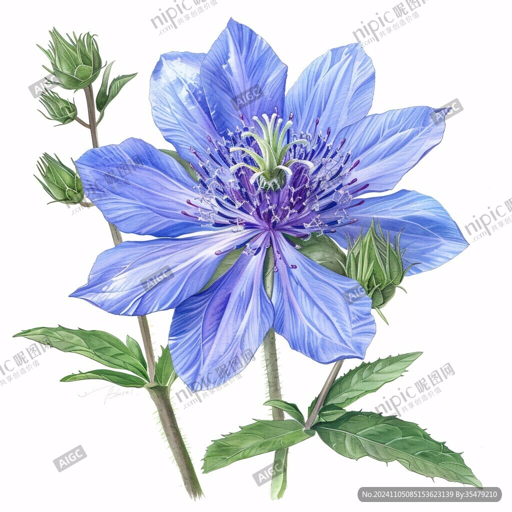 鐵線蓮插畫