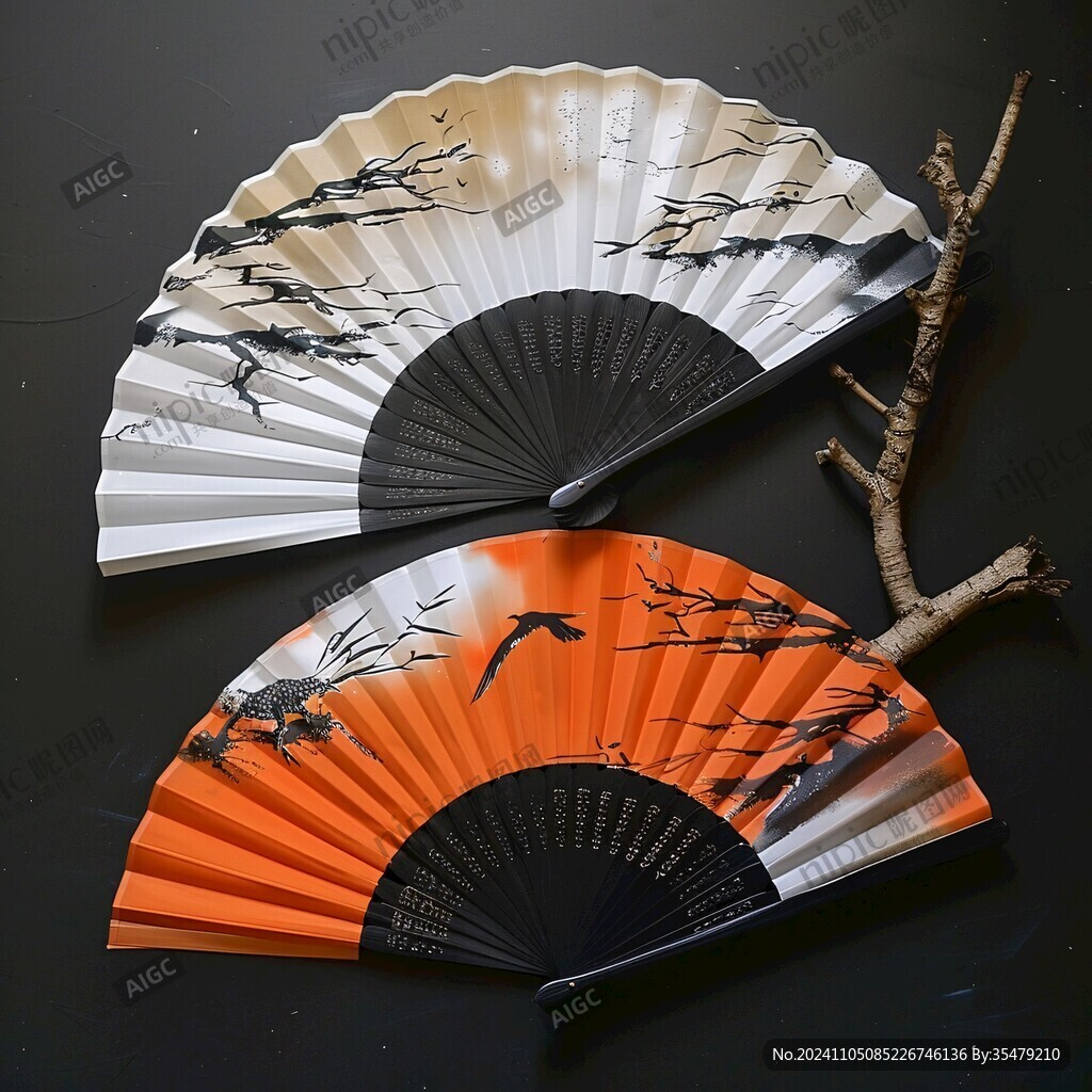 折扇新中式花鳥