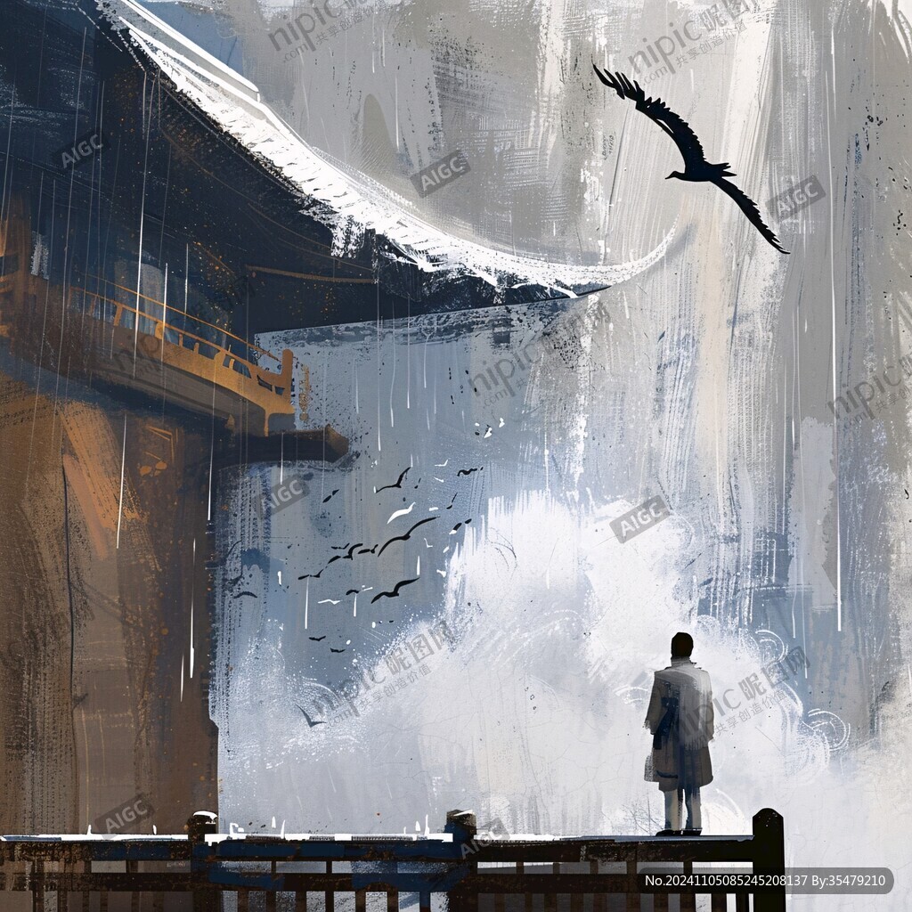 煙雨插畫